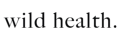 Wild Health Logo